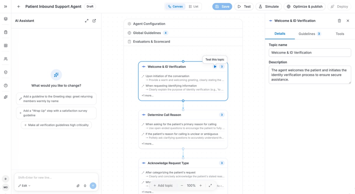 Topic detail: Welcome & ID Verification description and structure